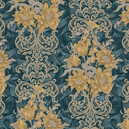 Teal Embossed Seven Adawall Wallpaper 7805-4